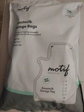 Motif Medical Breast Milk Storage Bags 8oz Single Use Bags 100 count BPA-Free