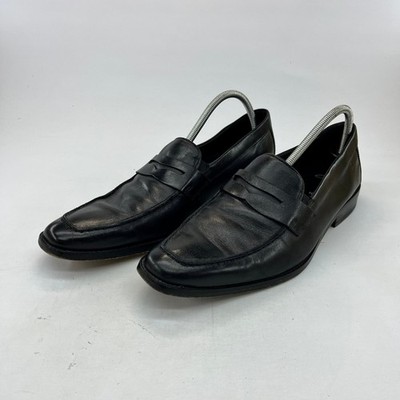 Clarks Herren Schwarz Leder Halbschuhe UK 10,5 Weite Passform Slipper Formelle Freizeitschuhe