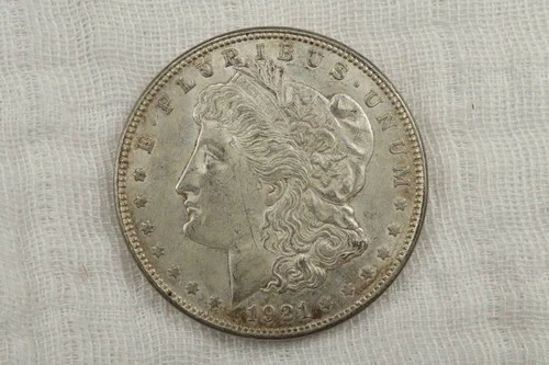 NobleSpirit Desirable 1921 D Morgan Silver Dollar Choice AU