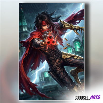 Vincent Valentine Art Print Final Fantasy VII Rebirth Remake FF7