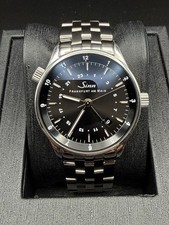 Sinn 6060 Frankfurt World Time Automatic Black Dial 3 Time Zones - NO Reserve
