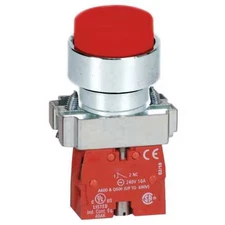 Dayton 30G246 Extended Push Button Operator, 22 Mm, 1Nc, Red