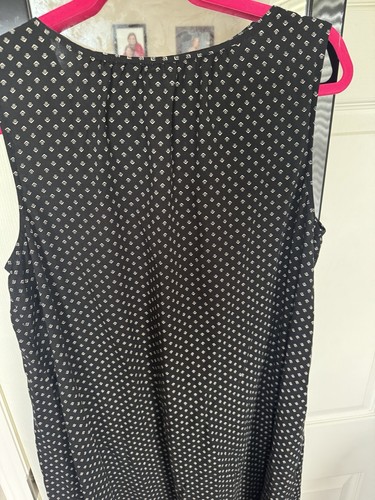 GAP Print Split-neck Shift Dress Sleeveless Lightweight 100% Rayon Size L - Picture 4 of 9