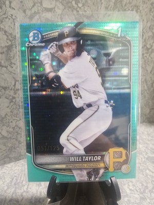 Topps 2025 Bowman Chrome 1st Bowman Will Taylor Pirates Prospects BCP-179 /125