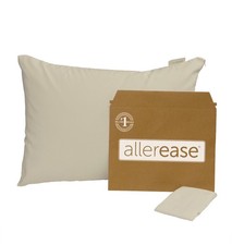 AllerEase Organic Cotton Zippered Allergy Pillow Protectors, 2-Pack