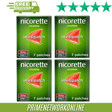 4x Nicorette Invisi 25mg Patch - 7 Patches Pack of 4 (Total 28) 100% ORIGINAL⭐⭐⭐