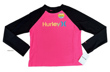 Hurley Girl  s Hyper Pink Long Sleeve XL- Sun protection- up to 50 SPF- NWT NEW