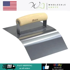 Bon Tool 12-414 Stainless Steel Curb Tool 6" x 5" | 3-1/2" Lip | 3" Radius |