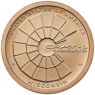 2026 P&D WISCONSIN CRAY-1 SUPERCOMPUTER AMERICAN INNOVATION DOLLAR (2 COINS) UNC
