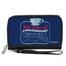 Women's PU Zip Around Wallet Rectangle-Elf, 7.5"x4.5"