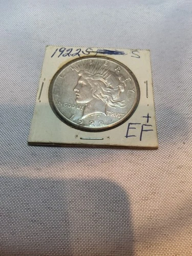 1922-S $1 Peace Silver Dollar  San Francisco Mint  VF/XF