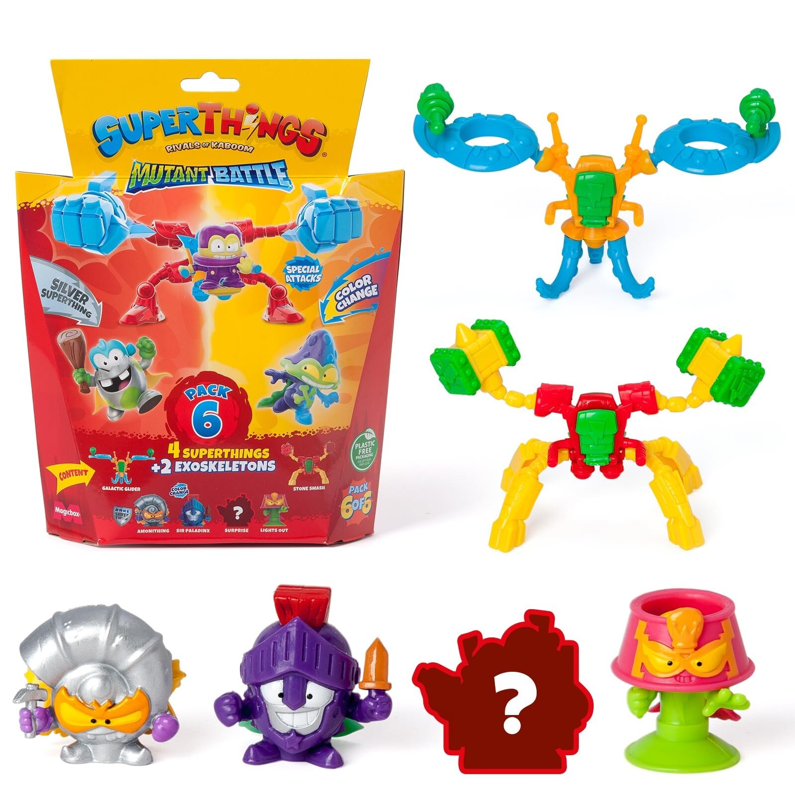 Серия Superthings Mutant Battle Spielfiguren-Набор экзоскелетов для битвы мутантов 6 штук 6/6 - Neu