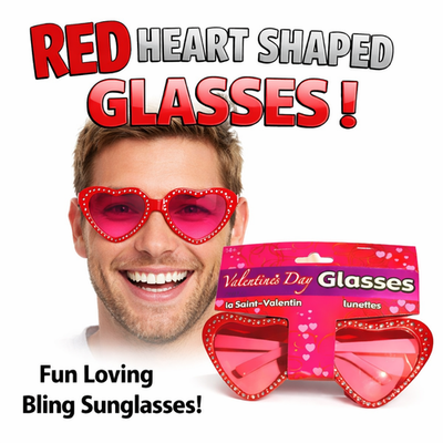 NEW Retro 50\'s Glam Red Heart Shape Sunglasses Amazon.com: Armear Women Fashion Oversized Heart Sunglasses  main image 4