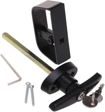 6" T-Handle Shed Door Lock 6" Shed Door Handle with Lock Keyed Alike Garage D.