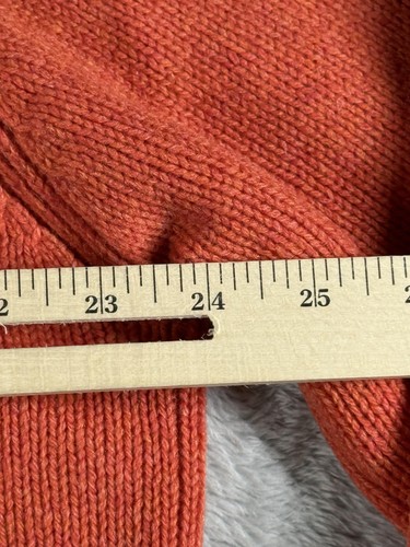 J Crew Sweater Womens XL Orange Lambswool Crewneck Raglan Knit Jumper Fall - Picture 9 of 11