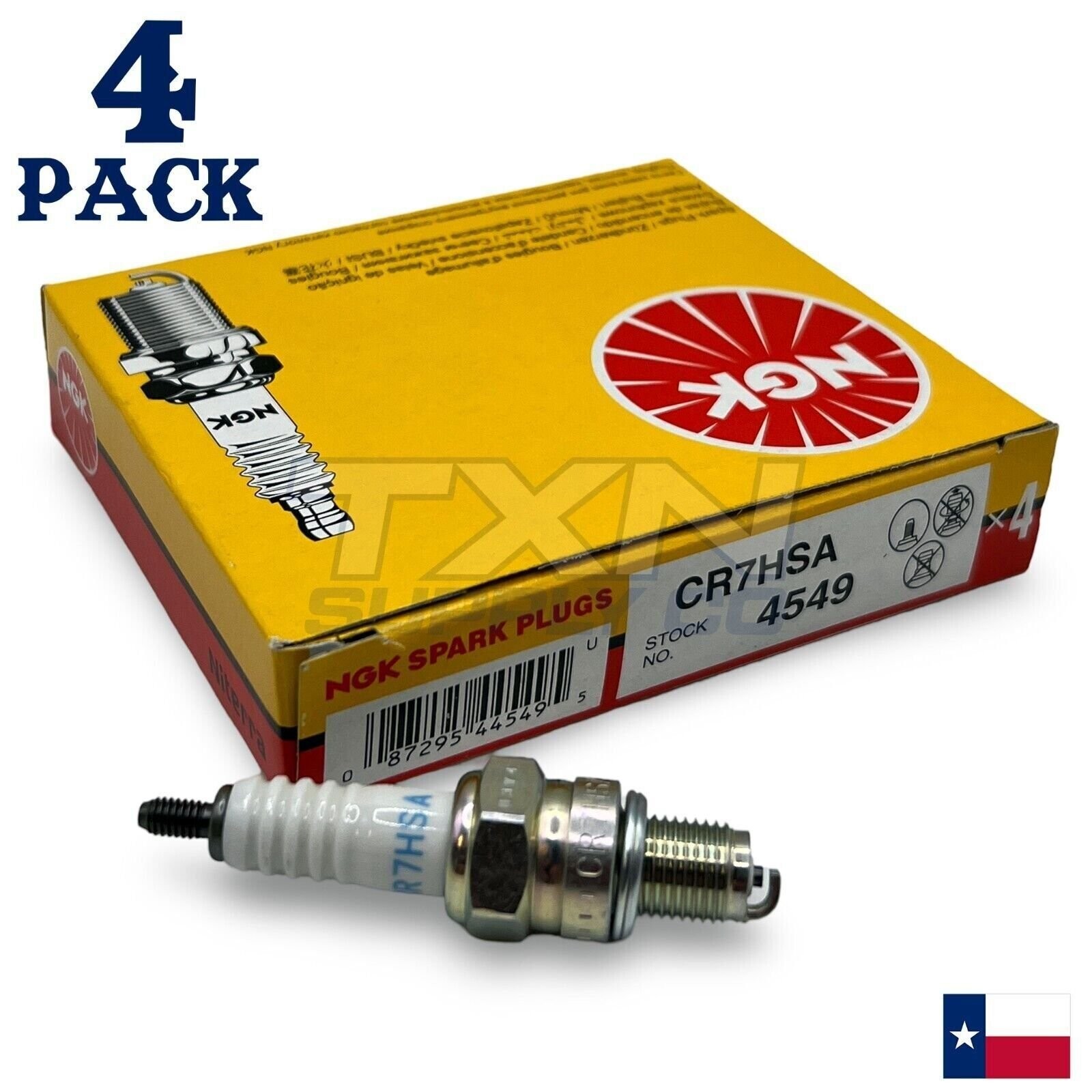 NGK 4549 Spark Plug CR7HSA - 4 Pack