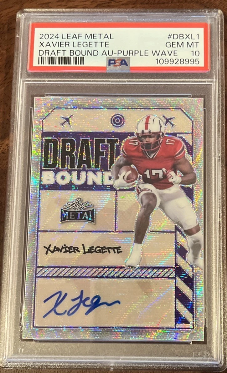 Xavier Legette Leaf Metal Draft Bound Autographs #DBXL1 Purple Wave