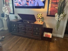 Vintage Mid Century Packard Bell Radio plus Guarrard Turn Table 