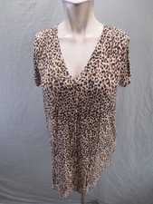 Top de belleza Old Navy Luse talla S alto para mujer multicolor estampado animal cuello en V 961