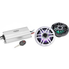 Clarion Marine 4 Channel Amp CMSP-771RGB-SWG 7.7" LED Boat Audio Upgrade Bu...