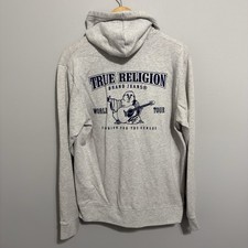 True Religion World Tour Full Zip Hoodie Size XL