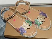 Steve Madden Kids Pastel Multi Gems Sandals Size 3 Girl's NEW