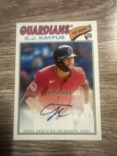 C.J. Kayfus 2026 Topps Heritage #ROA-CJK Real One Auto RC Cleveland Guardians