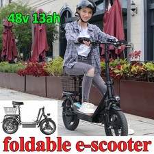 Foldable Electric Scooter Seat 48V 15AH mph Power Motor Escooter Adults 22 Miles