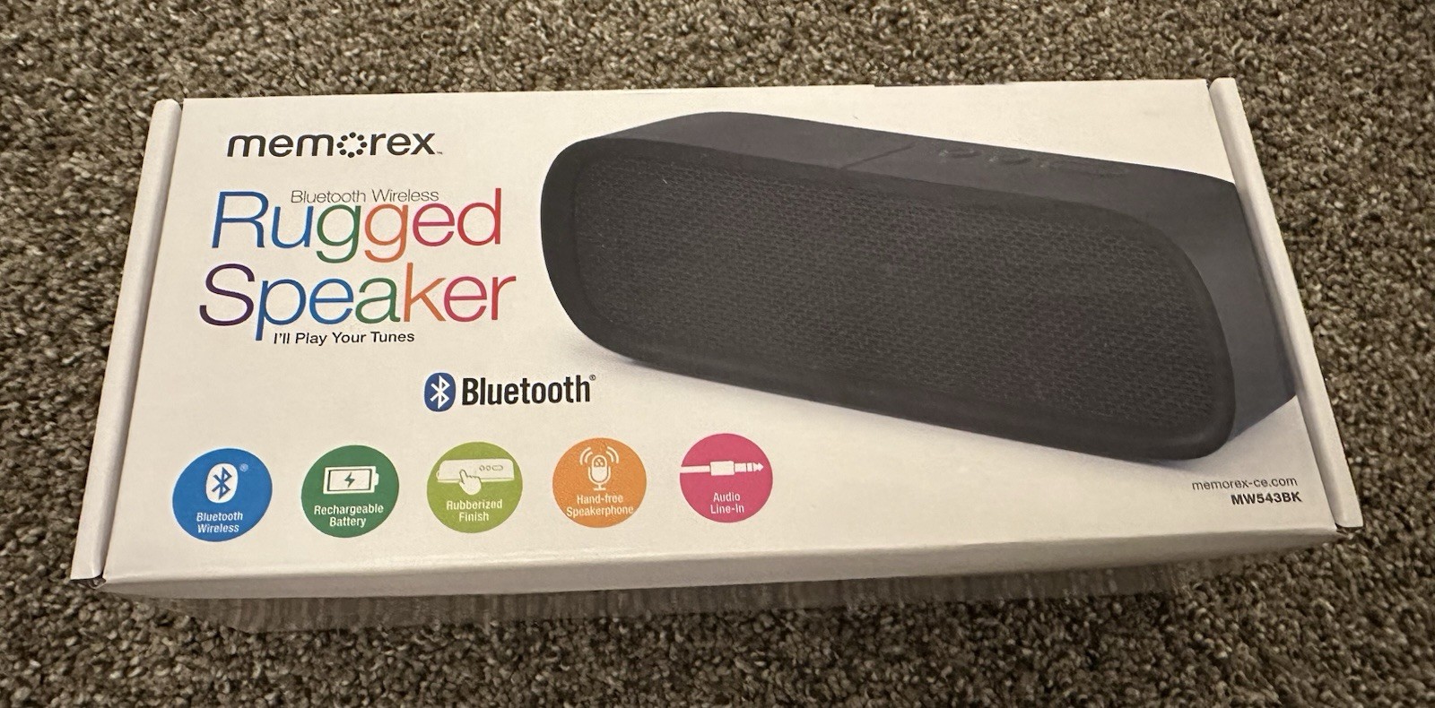 Memorex Rugged Bluetooth Speaker New
