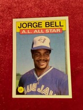 1986 Topps All Star #718 Jorge Bell ⚾️ Toronto Blue Jays 