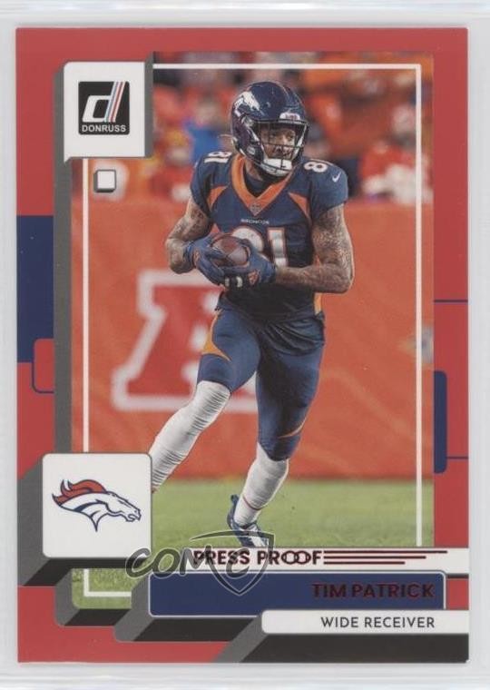 2022 Panini Donruss Press Proof Red Tim Patrick #264 11xm