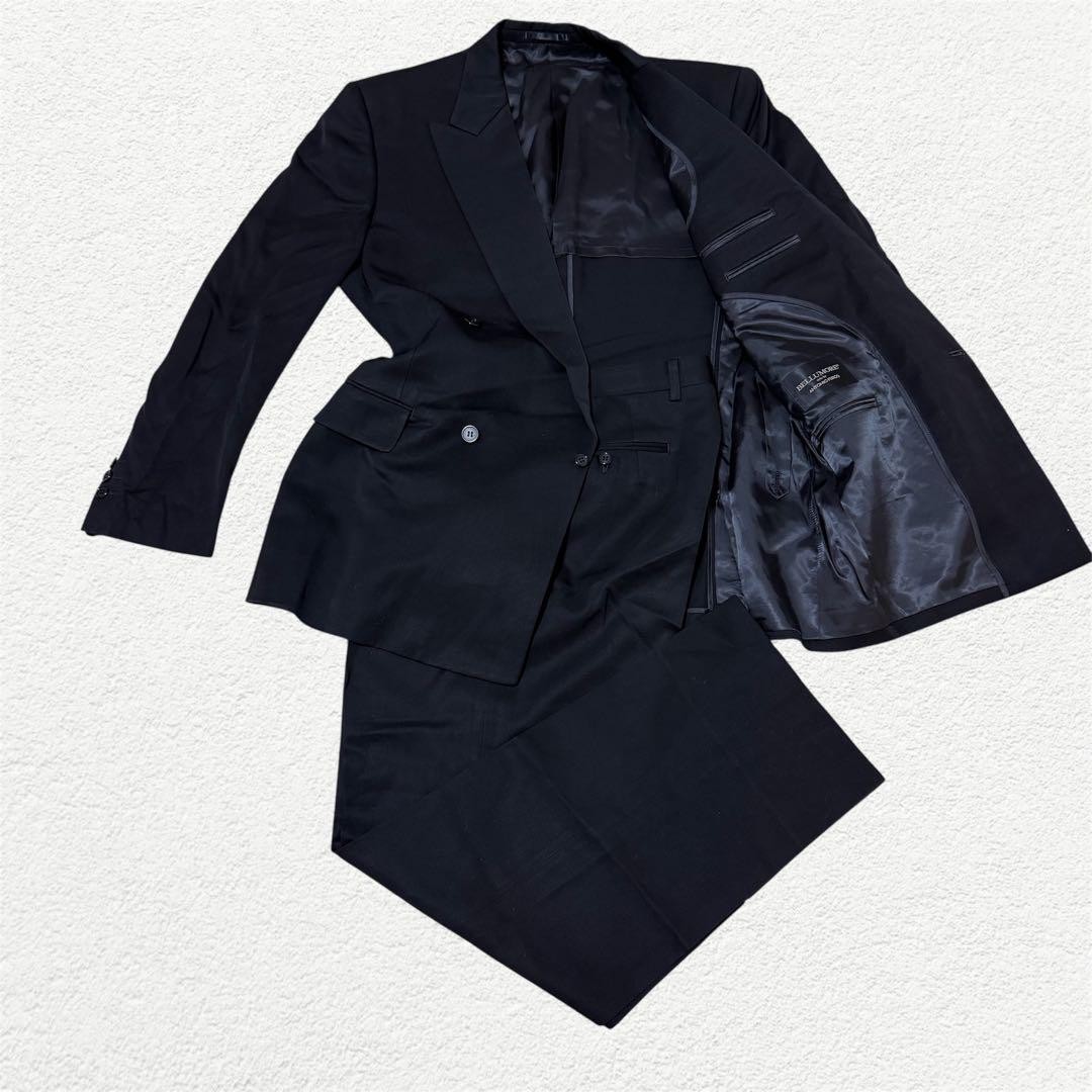 BELLUMORE double button setup wool suit AOKI black - image 2