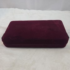 Ges Gesch Germany Vintage Jewelry Travel Case Velvet Burgundy Organizer