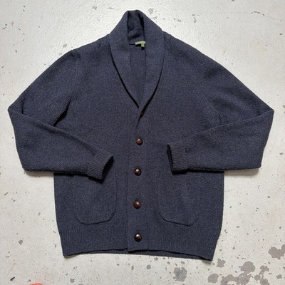 Sid Mashburn Wool Shawl Collar Cardigan Sweater Medium 