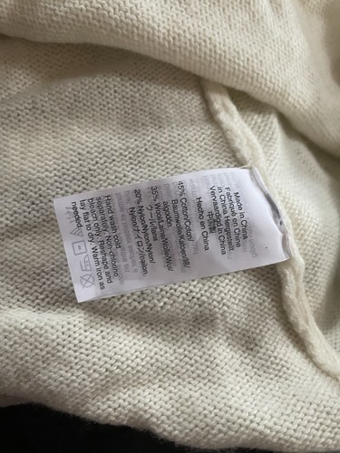J Crew Wool Blend Ivory Wrap Blouse Medium G1 - Picture 8 of 8