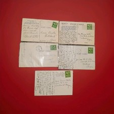 Lot Of 5 postcards Early To Mid 1900's With 1 Cent George Washington.