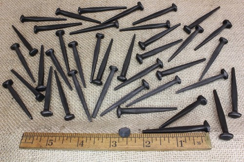 2" Rosehead 50 nails antique square wrought iron vintage rustic Decorative look - Picture 2 of 9