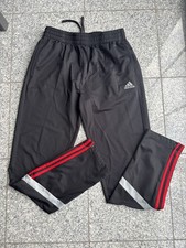 Adidas Boy s Climalite Track Pants Stripes Zipper Ankles black Size:XL 18/20