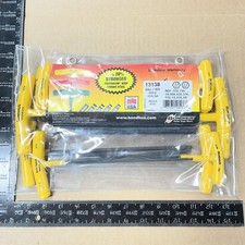 NEW. Bondhus 13338 Set of 10 Ball/Hex T-handles, sizes 3/32-3/8-Inch