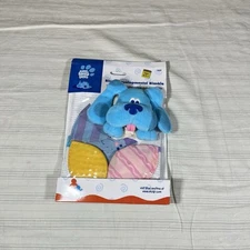 RARE VTG Nick Jr Blues Clues Lovey Security Blanket Teether Plush 2001 Waffle E1