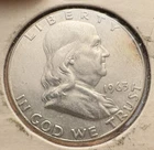 1963-P Benjamin Franklin Half Dollar BU/UNC toning 90% Silver 50 cent piece
