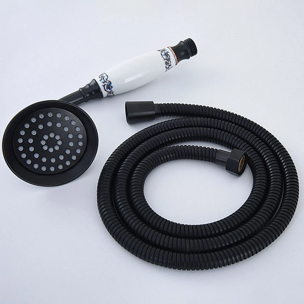Oil Rubbed Bronze Ceramics Hand Held Shower Head with 1.5 m Shower Hose
