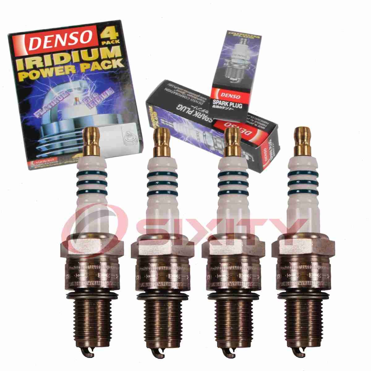 4 pc DENSO 5320 Iridium Power Spark Plugs for IW34 Ignition Wire Secondary hu
