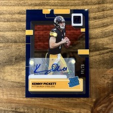 2022 Panini Clearly Donruss Kenny Pickett Rated Rookie Autograph Blue 51/99 #51