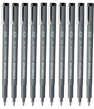 Pigment Liner Fineliner Sketching Drawing Pens 0.7 mm Drafting 10 PCS Set
