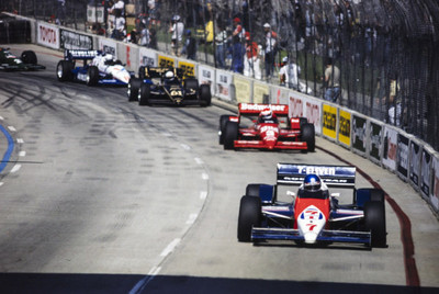 Kevin Cogan Patrick Racing March 86C Ford leads Bobby Rahal Indy Car '86 Photo