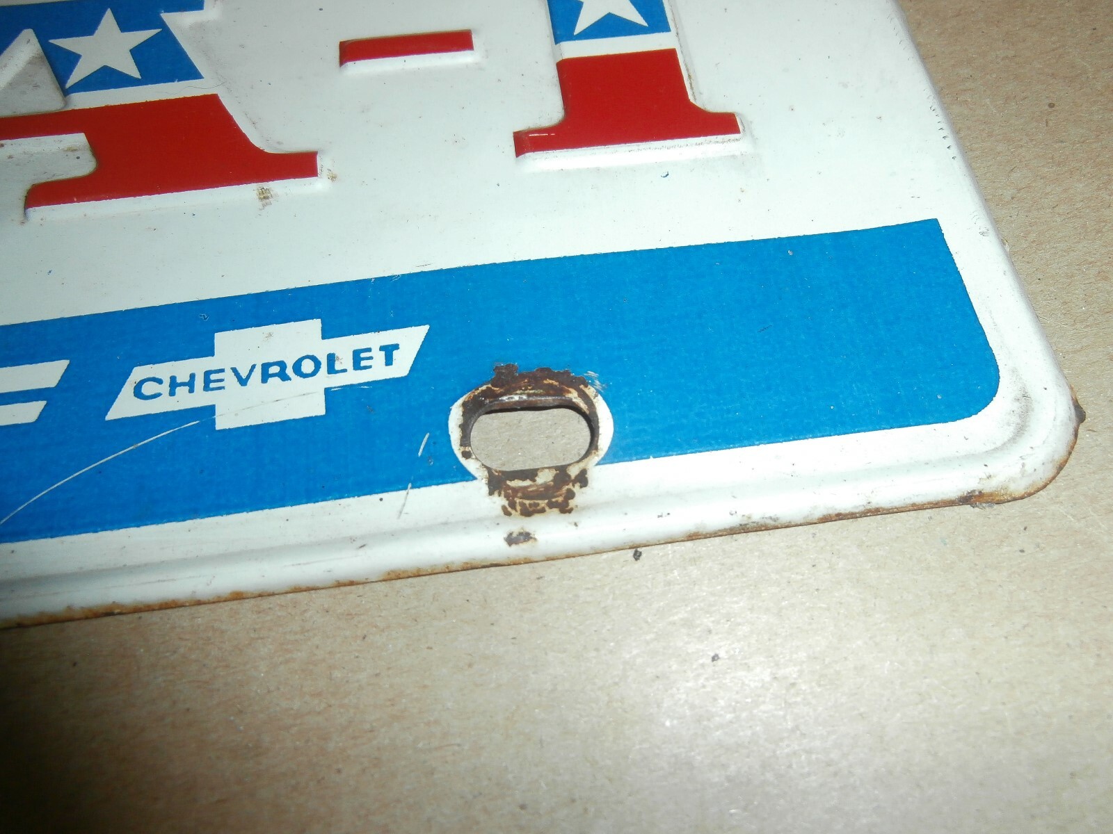 Vintage 1960's Steel License Plate USA1 SUTLIFF Chevy Chevrolet