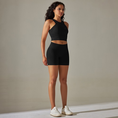 Women's Buttery Soft Workout Set 2 Piece Seamless Biker Shorts Gym Yoga Outfits - Picture 3 of 106