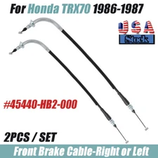 2PCS Lower Front Brake Cable Left & Right For Honda TRX70 1986-87 #45440-Hb2-000