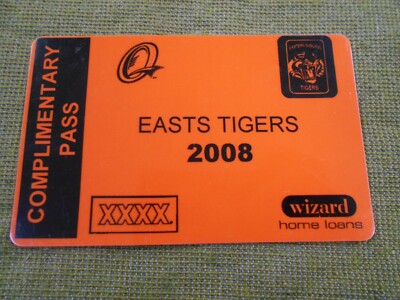 #D68.   QRL QUEENSLAND CUP  RUGBY LEAGUE SEASON PASS - 2008 EAST TIGERS